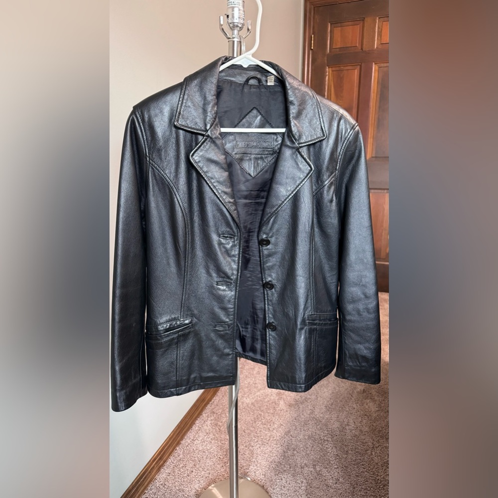 PRESTON  & YORK BLACK LEATHER